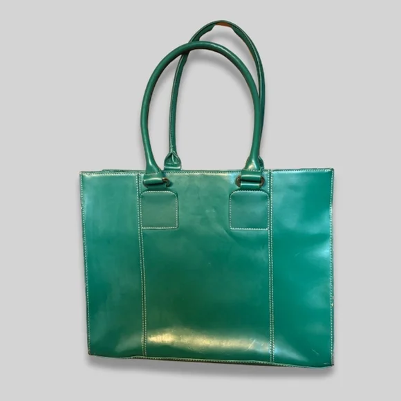 Wilsons Leather All-in-One Tote Satchel Shoulder Bag Structured Emerald Green
OS - Picture 2 of 12